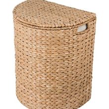 Kouboo Sea Grass Half Moon Basket with Removable Liner, Natural Color Laundry Hamper, One Size, Brown