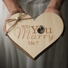 Handmade Wedding Ring Box Name Letter Jewellery Box