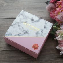 Pink Blue Gold Marble Design Paper Box Gift
