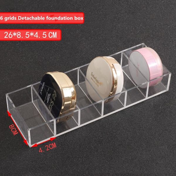 Portable Transparent Makeup Organizer Storage Box Make Up