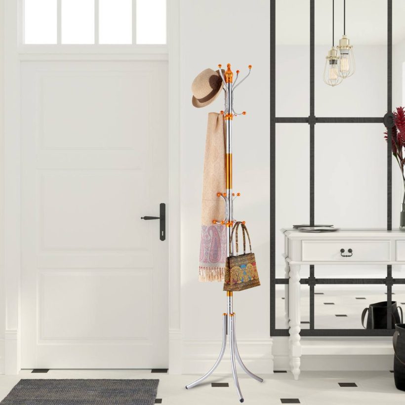 Hat Display Stand Floor Coat Rack Multi Hooks