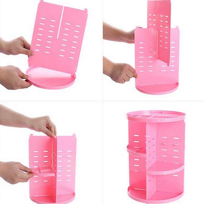 360-degree Rotating Makeup Organizer Brush Holder