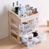 Plastic Makeup Organizer Two-Layers Jewelry Box Cosmetic
