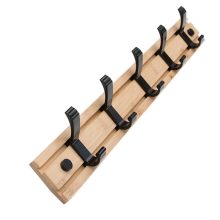 Wooden Hooks Clothes Coat Hanger Stand Storage Slide