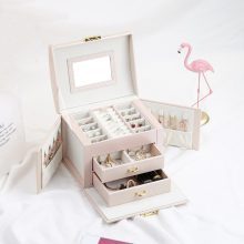Large Capacity Jewelry Box Storage PU Leather Necklace