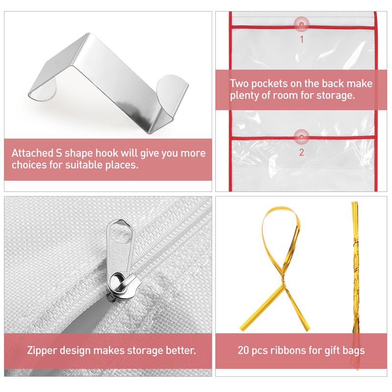 Wrapping Paper Storage Wall Hanging Bag