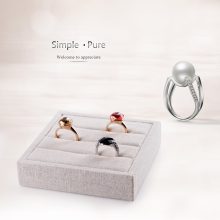 Cream-white Jewelry Finger Ring Display Tray