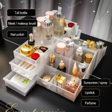 Large Capacity Drawer Makeup Organizer Jewelry Cosmetic Storage Box