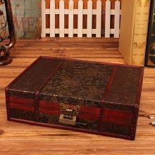 Vintage Wooden Jewelry Storage Box – Classic Style with Metal Lock