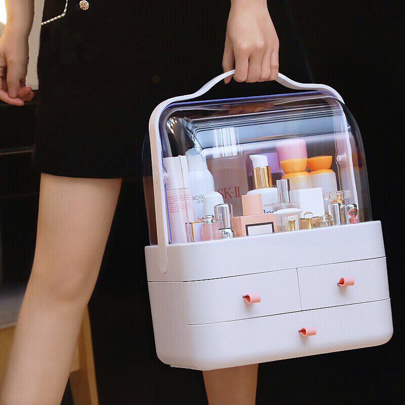 Waterproof Cosmetic Case Desktop Storage Box Jewlery Box