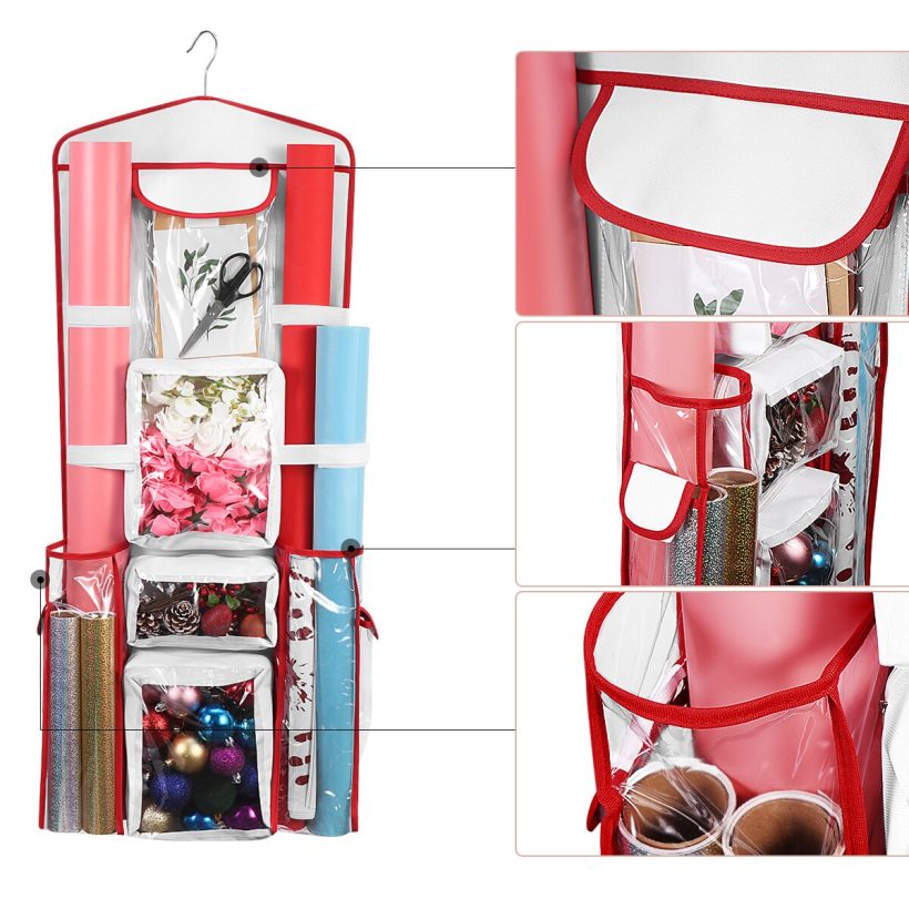 Storage Bag Hanging Wrapping Paper Storage Oxford