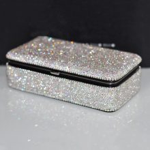 Diamond Square Jewelry Box Travel Portable Mirror Makeup