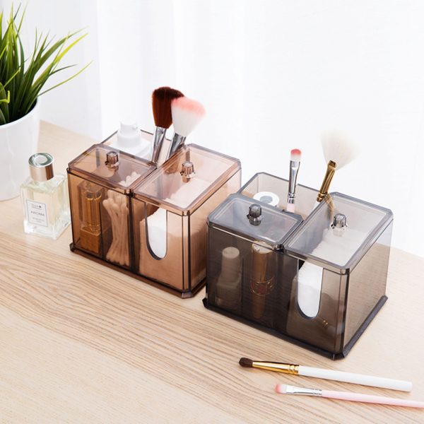 Plastic Makeup Organizer Transparent Cosmetics Storage