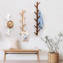 Wall Mount Hanger Rack 6 Hooks Clothes Rack Entryway