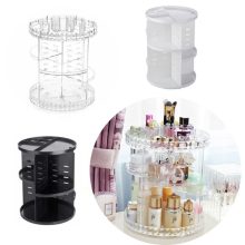 360 Rotating Acrylic Cosmetic Makeup Organizer DIY