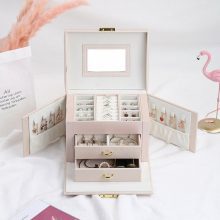 Large Capacity Jewelry Box Storage PU Leather Necklace