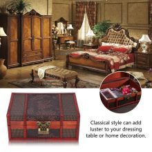 Elegant Vintage Wooden Jewelry Box – Secure, Stylish & Space-Saving
