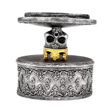 Crowned Skull Head Jewelry Storage Box Necklace