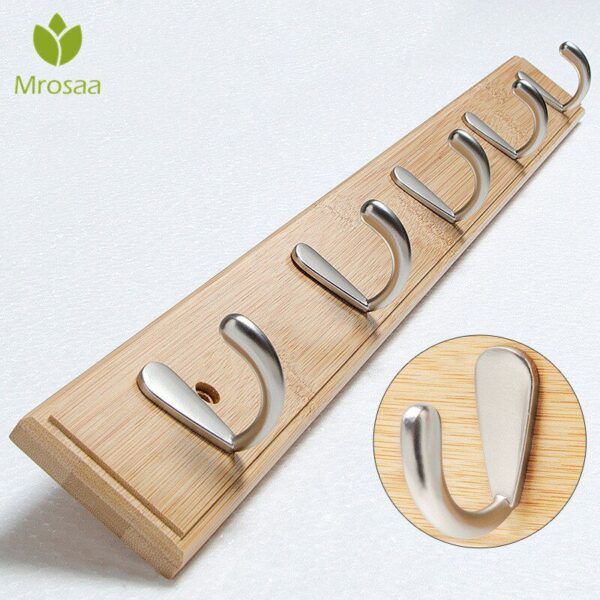 Closet Wooden Hat Racks Coat Hanger Wall Hook Rails