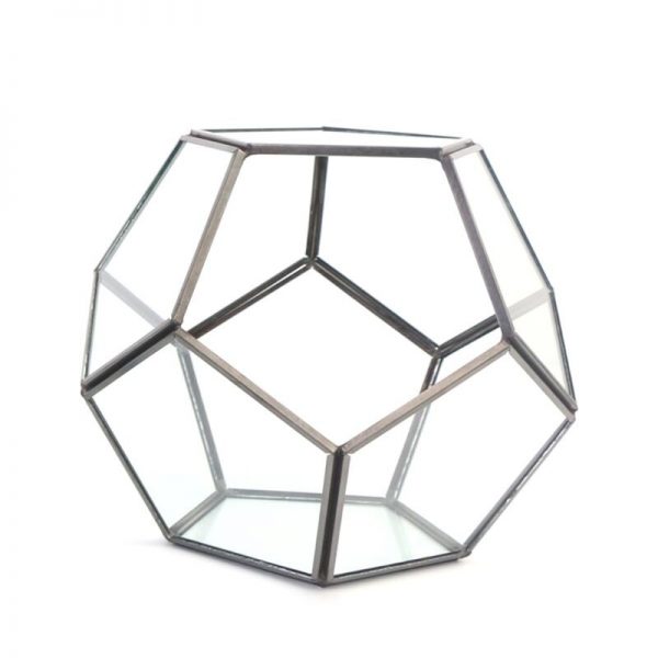 Antique jewelry box Brass Glass Terrarium Container
