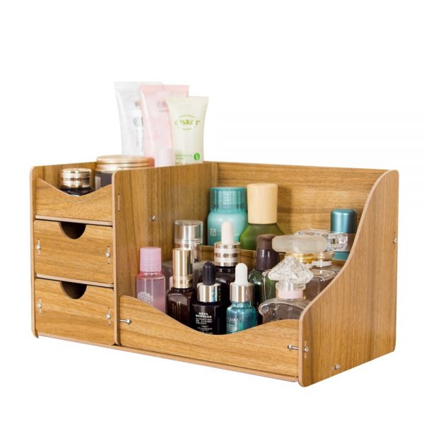 Wooden Cosmetic Organizer Home Makeup Organizer
