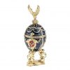 Elegant Blue Retro Jewelry Egg Box - Handcrafted Easter Egg Jewelry Display