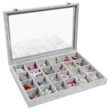 Storage Earring display stand Silver jewelry box