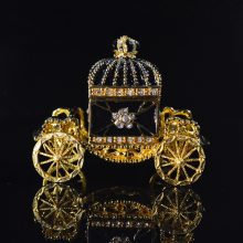 Europe art craft beautiful carriage jewelry box