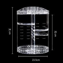 360 Rotating Acrylic Cosmetic Makeup Organizer DIY
