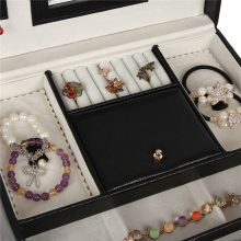 Large Jewelry Boxes Rings Necklace Storage Case Girls