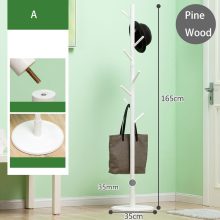 Solid Wood Hanger Floor Standing Coat Rack Organizer
