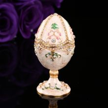 Qifu hot sale Handicraft faberge egg shape metal jewelry box