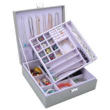 Lock Cattle Pattern Leather Earrings Jewelry Organizer