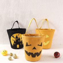 Halloween Bucket Gift Wrap Cotton Handbag