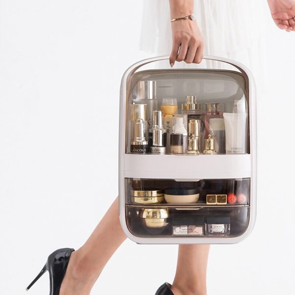 Makeup Organizer Transparent Clamshell 2 Drawer