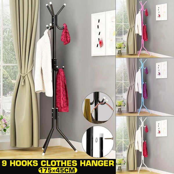 Hook Clothes Stand Hat Coat Rack Metal Coat Handbag
