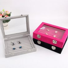 Jewelry Storage Organizer Earrings Ring Box Case