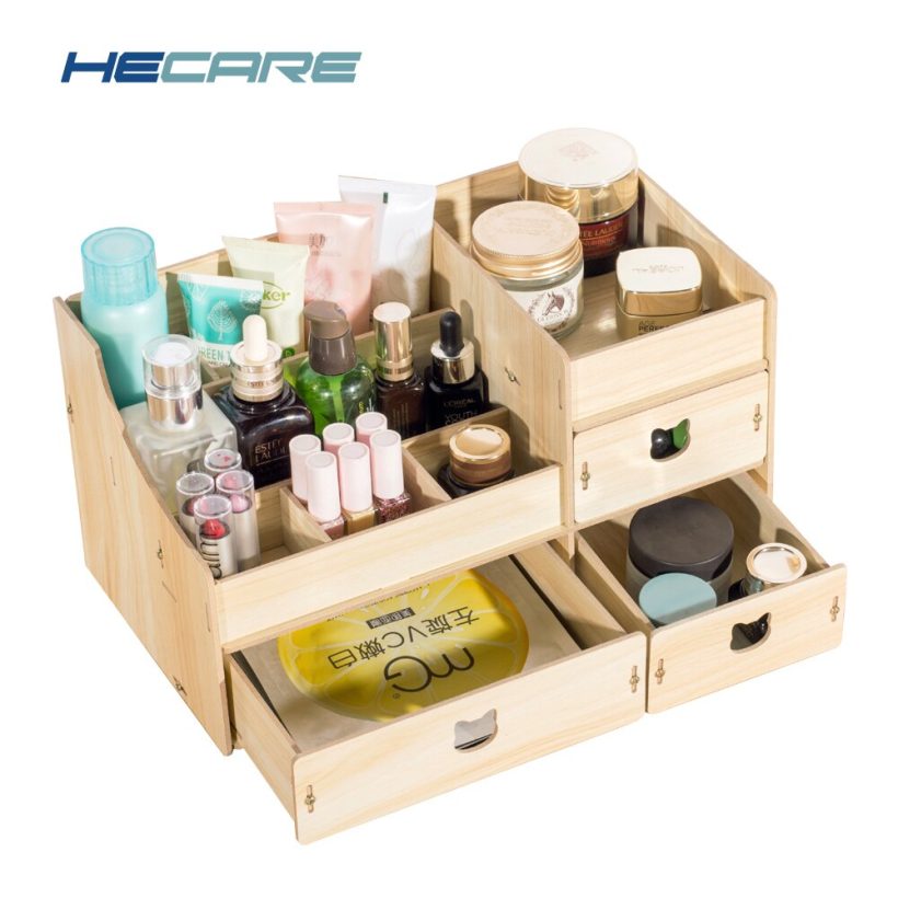 Wood Cosmetic Organizer Diy Assembly Wooden
