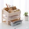 Plastic Makeup Organizer Two-Layers Jewelry Box Cosmetic