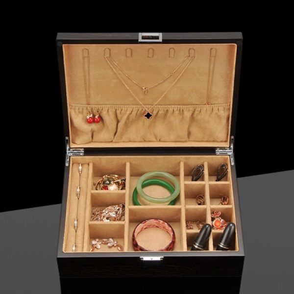 Exquisite Jewelry Box Women Leather Packaging Necklace Rings
