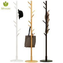 Solid Wood Hanger Floor Standing Coat Rack Organizer