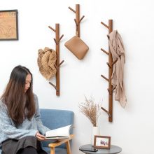 New 8/11 Hooks Coat Rack Wall Solid Wood Wall Hanging