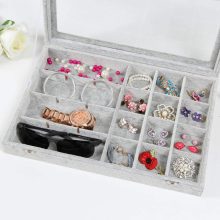 Storage Earring display stand Silver jewelry box