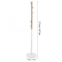 Hanger Tree Coat Hat Umbrella Stand with Round Base