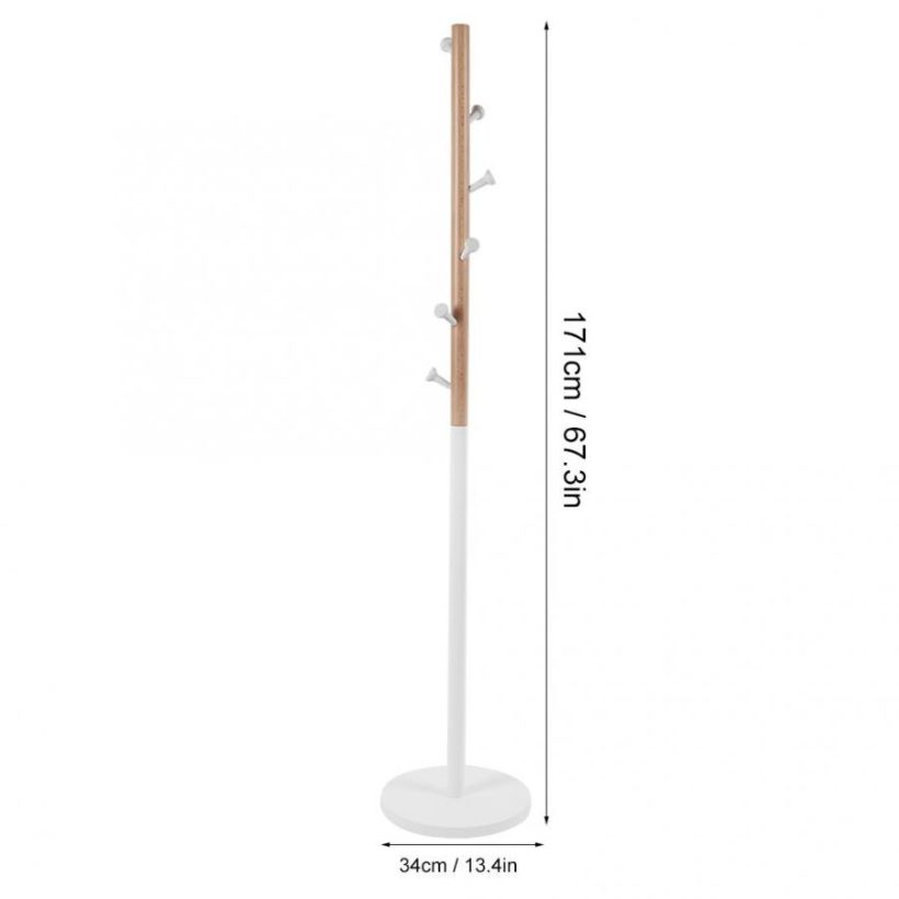 Hanger Tree Coat Hat Umbrella Stand with Round Base