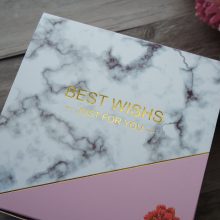 Pink Blue Gold Marble Design Paper Box Gift
