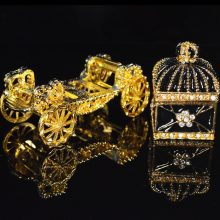 Europe art craft beautiful carriage jewelry box