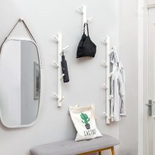 New 8/11 Hooks Coat Rack Wall Solid Wood Wall Hanging