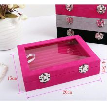 Jewelry Storage Organizer Earrings Ring Box Case