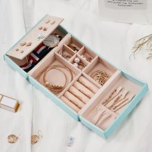 Jewelry Box Organizer Travel Portable Universal Leather Ring